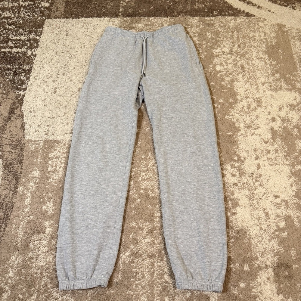 Alo Yoga Chill French Terry Sweatpants Athletic Heather Gray Mens Medium